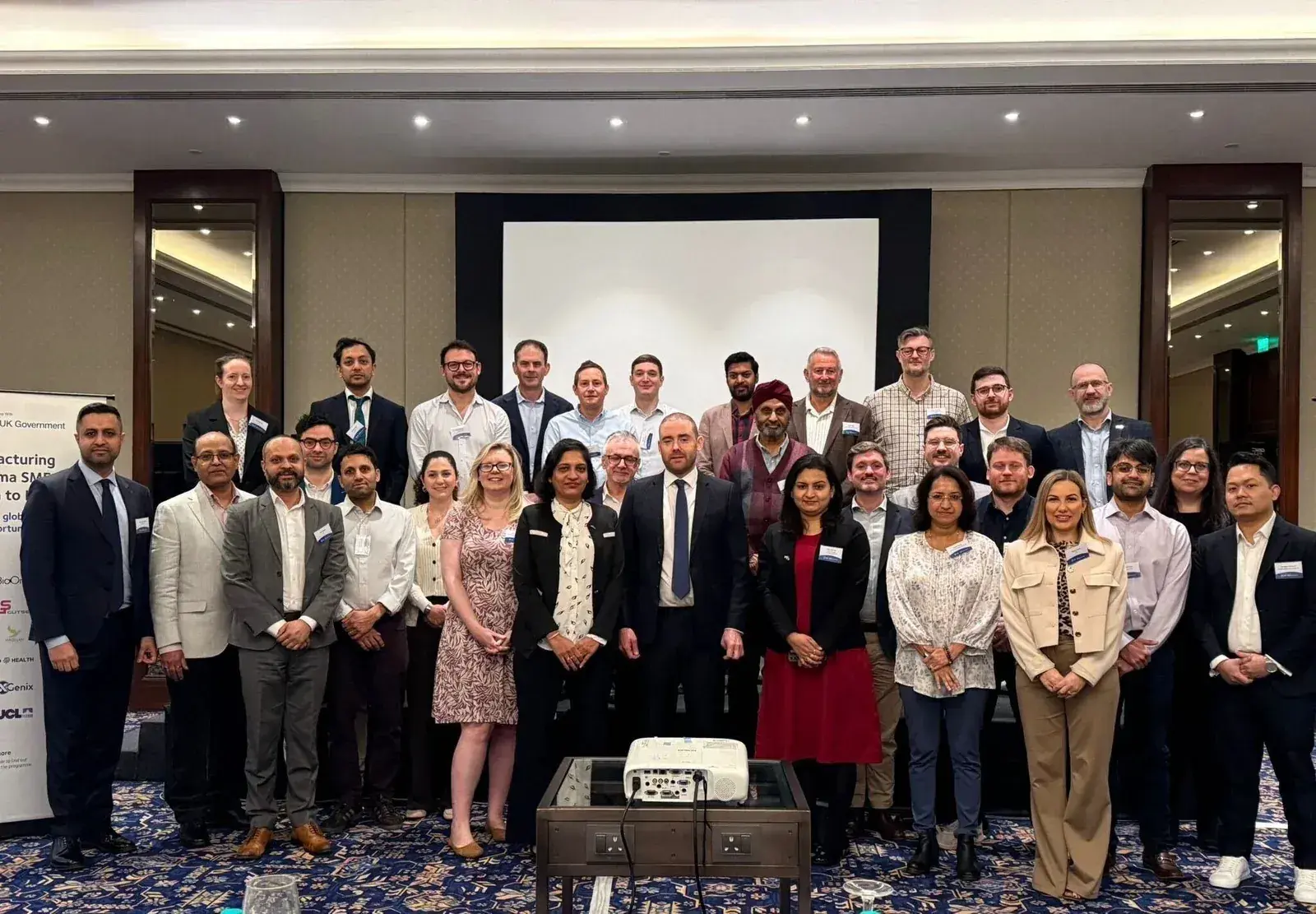 The full CPI-led UK-India Biomanufacturing and Pharma SME delegation together.
